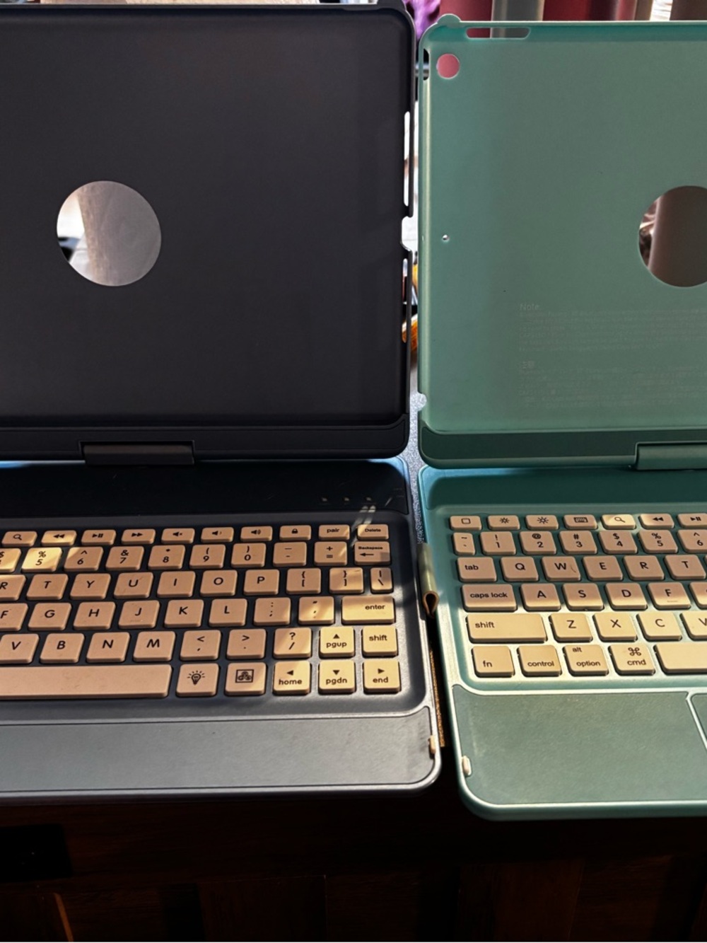 2 Tablet Keyboard Case Duo in Teal and Seafoam